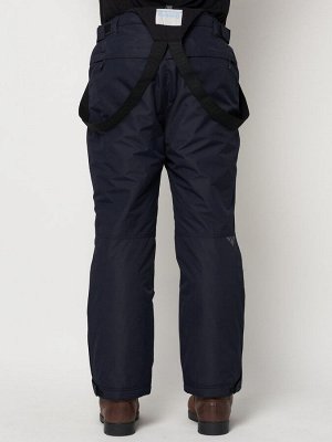 Полукомбинезон брюки горнолыжные мужские темно-синего цвета 66414TS