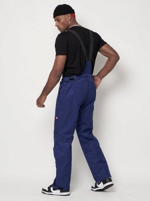 Полукомбинезон брюки горнолыжные мужские синего цвета 66357S