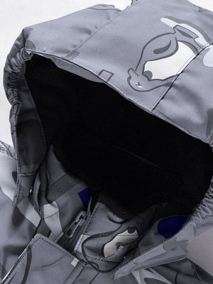 Горнолыжный костюм Valianly детский для мальчика серого цвета 9209Sr