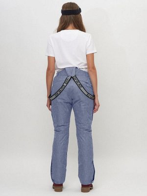 Полукомбинезон брюки горнолыжные женские серого цвета 55223Sr