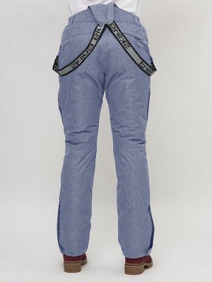 Полукомбинезон брюки горнолыжные женские серого цвета 55223Sr