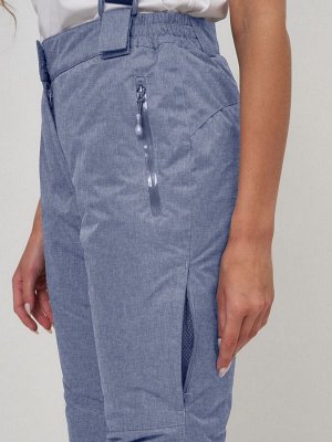 Полукомбинезон брюки горнолыжные женские серого цвета 55223Sr