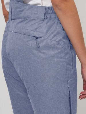 Полукомбинезон брюки горнолыжные женские серого цвета 55223Sr