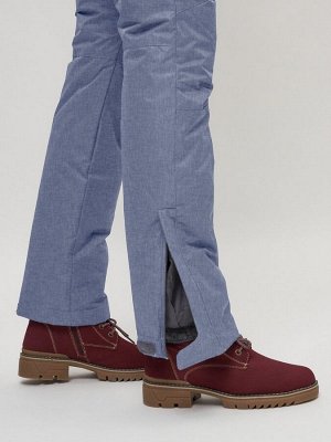 Полукомбинезон брюки горнолыжные женские серого цвета 55223Sr