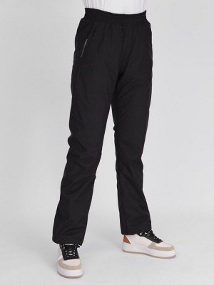 Утепленные спортивные брюки женские черного цвета 88149Ch