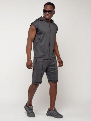 Спортивный костюм летний мужской темно-серого цвета 2262TC