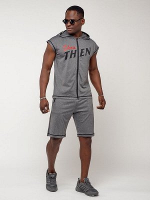 Спортивный костюм летний мужской серого цвета 2264Sr