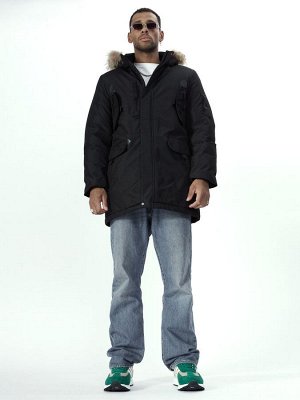 MTFORCE Парка мужская зимняя с мехом черного цвета 2260Ch