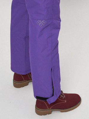Полукомбинезон брюки горнолыжные женские фиолетового цвета 66215F