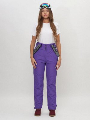 Полукомбинезон брюки горнолыжные женские фиолетового цвета 66215F