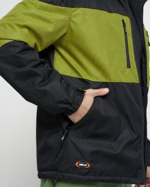 Куртка спортивная мужская с капюшоном черного цвета 8808Ch