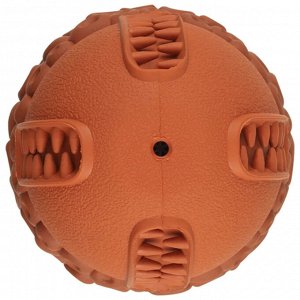 Игрушка Mr.Kranch для собак Орех с пищалкой 8,5*10 см коричневая с ароматом сливок