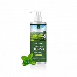 DEOPROCE green tea henna pure refresh shampoo Шампунь для волос с зелёным чаем и хной 1000 мл