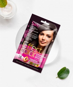 Стойкая Крем-Краска для окрашивания волос 1.0 Черный Effect Color Fito Косметик 50 мл