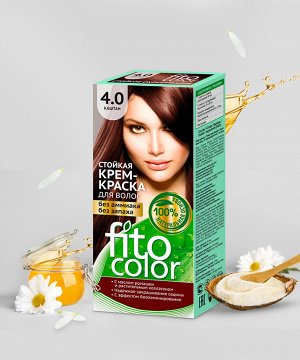 Стойкая крем-краска для волос "Fitocolor" тон 4.0 Каштан 115 мл