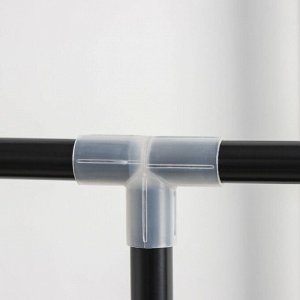Вешалка - стойка напольная для одежды Доляна, 2 перекладины, 2 ящика, 120x43x169 см, чёрная