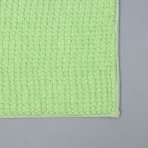 Коврик Доляна «Букли», 50x80 см, цвет зелёный