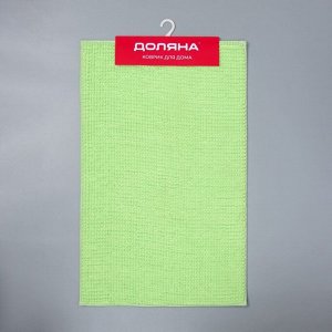 Коврик Доляна «Букли», 50x80 см, цвет зелёный