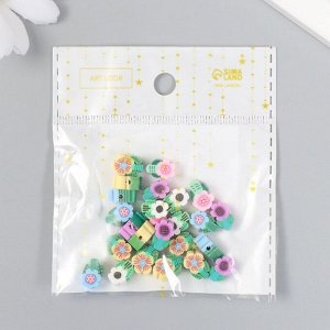 Бусины для творчества PVC "Яркие ромашки" набор 25 шт 0,5х0,9х1,1 см