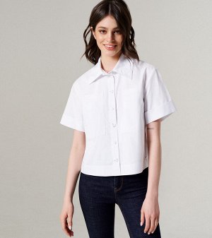Укороченная блузка с широкими короткими рукавами, ПА 135740w