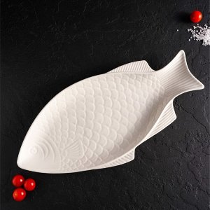 Блюдо керамическое «Рыба», 39x19x2,5 см