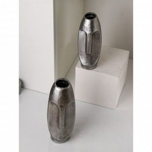 Набор ваз для сухоцветов "Лицо", полистоун, 32 см, серебро, Иран, 1 сорт