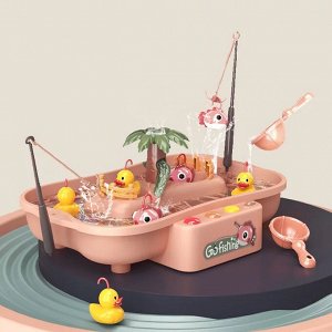 Игровой набор "Рыбалка", с двумя удочками, розовый