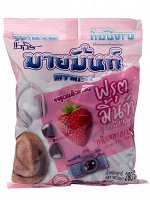 Конфета жевательная Boonprasert &quot;Mymint&quot; Fruit&amp;Mint со вкусом мяты и клубники, м/у 280г