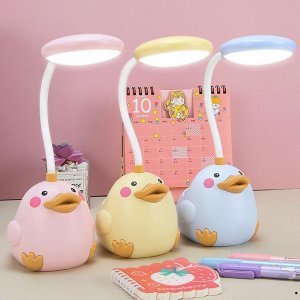 LED Лампа светодиодная настольная Уточка, с органайзером и аккумуляторной батарее