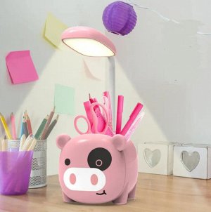 LED Лампа светодиодная настольная зверюшки, с органайзером и аккумуляторной батарее