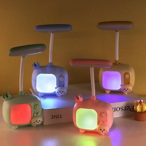 LED Лампа светодиодная настольная TV-зверюшки, с держателем для ручки и аккумуляторной батарее