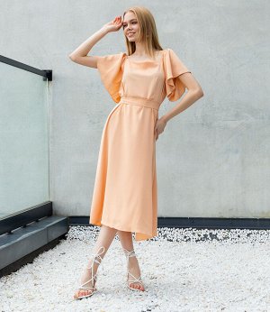 Платье #КТ2679, персиковый