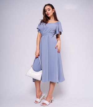 Платье #КТ2679, серо-голубой