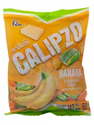 Lotte Конфета мягкая Boonprasert &quot;Calipzo&quot; Banana со вкусом банана 50шт, м/у 140г