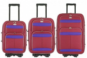 Комплект чемоданов 3в1 Atma Classic 2 - Red & Lilac (L+M+S)