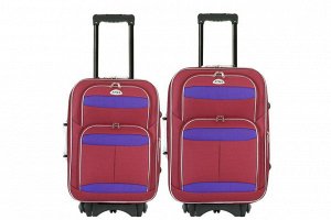 Комплект чемоданов 2в1 Atma Classic 2 - Red & Lilac (M+S)
