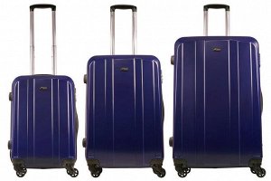 Комплект чемоданов 3в1 Alezar Sumatra - Dark blue (L+M+S)
