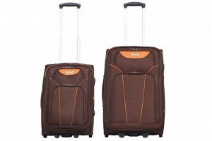 Комплект чемоданов 2в1 Alezar Style - brown (M+S)