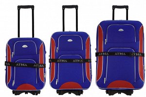 Комплект чемоданов 3в1 Atma Tour - Blue &  Red (L+M+S)
