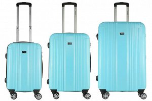 Комплект чемоданов 3в1 Alezar Global - Light blue (L+M+S)