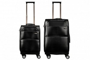 Комплект чемоданов 2в1 Alezar Ruan - black (M+S)