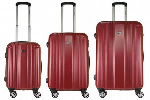Комплект чемоданов 3в1 Alezar Global - Burgundy (L+M+S)