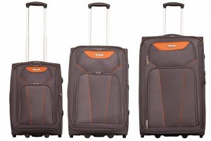 Комплект чемоданов 3в1 Alezar Style - grey (L+M+S)
