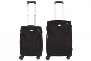Комплект чемоданов 2в1 Alezar Prestige - black (M+S)