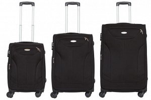 Комплект чемоданов 3в1 Alezar Prestige - black (L+M+S)