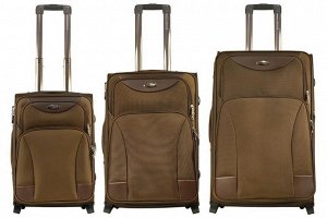 Комплект чемоданов 3в1 Alezar Premium 2 - brown (L+M+S)