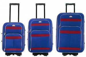Комплект чемоданов 3в1 Atma Classic 2 - Blue & Red (L+M+S)