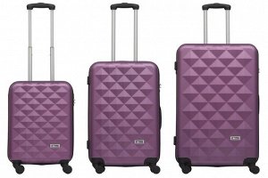 Комплект чемоданов 3в1 Feru Pyramid peak - purple (L+M+S)