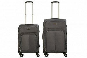Комплект чемоданов 2в1 Alezar Lux - Grey (M+S)