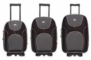 Комплект чемоданов 3в1 Atma Classic - black & grey (L+M+S)